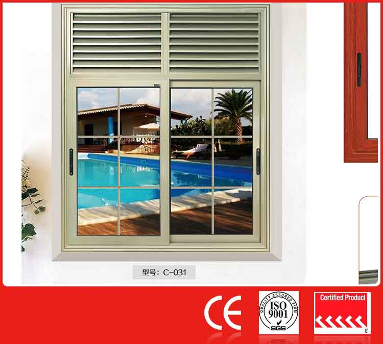 Cheap Office Double Layer Glass Aluminum Alloy Interior Sliding Window